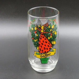 Anchor Hocking Twelve Days of Christmas 9th Day Nine Ladies Dancing Flat Tumbler - Picture 1 of 6