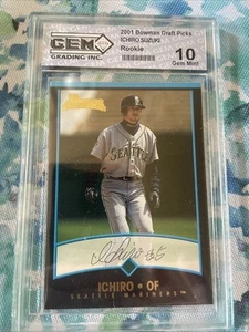 Bowman Draft Picks 2001 #84 Ichiro Suzuki Rookie RC Hof gema como nuevo 10 - Imagen 1 de 2