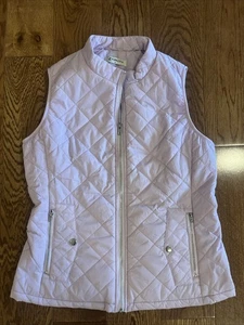 Vest Womens Small Purple Puffer Quilted Full Zip Outdoors With Pockets - Picture 1 of 3