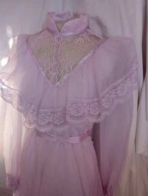 Saxo Gunne Formal Lila Años 70 Estilo Foto 1 de 4