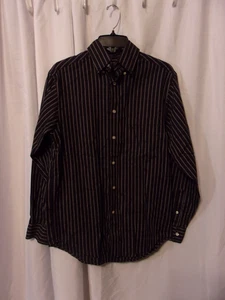 Camisa ROUNDTREE & YORKE TravelSmart Multicolor Negra Rayas Abotonada TALLA S - Imagen 1 de 4