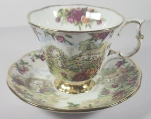 Royal Albert 'Una celebrazione del vecchio giardino di rose di campagna' set tazze da tè e piattini - Foto 1 di 12