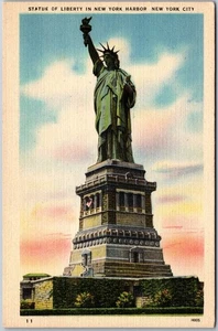 Estatua de la Libertad Bedloes Island NY Harbor NYC Nueva York Postal H896 - Imagen 1 de 2