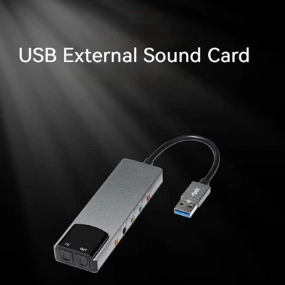 USB Optical SPDIF Sound Card PC External Support AC-3 DTS 5.1 Channel - Image 1 of 4