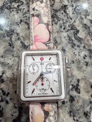 Michele Deco White Ceramic 108 Diamond Chronograph Watch MW06P01L1001 - Image 1 of 4