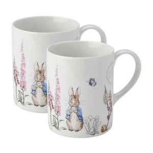 Stow Green Peter Rabbit Classic Set Of 2 Porcelain Mugs - 350ml - Picture 1 of 2