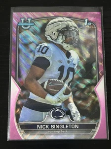 2022 Bowman University Chrome Nick Singleton Penn State Rookie /125 - Picture 1 of 2