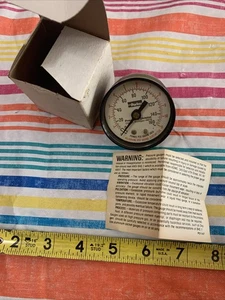 Vintage Parker Analog Luftdruck Manometer Manometer 0-160 PSI New Old Stock - Bild 1 von 3