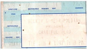 Grateful Dead Concert Ticket Stub Juin 9 1992 Richfield Ohio - Picture 1 of 6