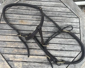Vintage Leather Horse Head Collar with Brass Fitting / Fixtures - Picture 1 of 15
