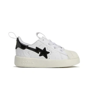 Adidas x BAPE ADIFOM Superstar 360 (White/Black/Gold) Kids Shoes JQ2400 - Picture 1 of 5