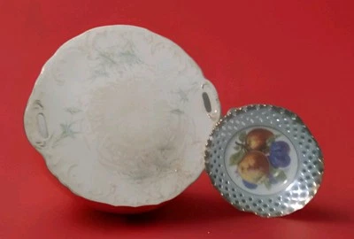 Plato para servir antiguo IPC Trenton NJ Iron Cross + platillo Royal Halsey años 60 Foto 1 de 4