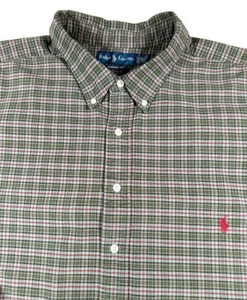 Polo Ralph Lauren Big Tall Oxford Button Down Shirt Sz 4XLT Multi Plaid Cotton - Picture 1 of 12