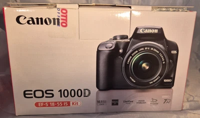 Canon EOS 1000d - Kit mit 18-55 mm-Objektiv - 10,1 MP - in Originalverpackung - Bild 1 von 4