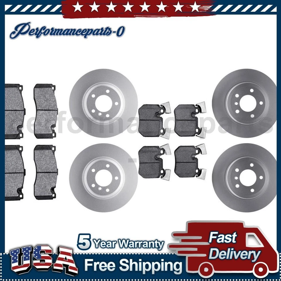 Kit de pastillas de freno y rotor de disco delanteras traseras para BMW 135i 2008-2013 Foto 1 de 1