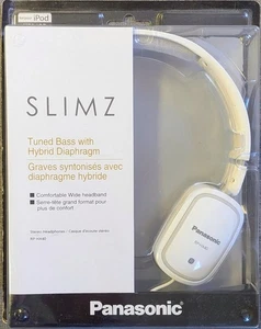 Panasonic RP-HX40 White Wired Tuned Bass Stereo Headphones NiB New - Picture 1 of 4