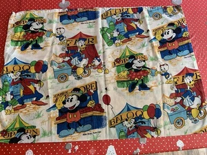 Vtg Walt Disney Productions Carnival Fair Double Sided Pillow Case W/Zipper - Picture 1 of 8