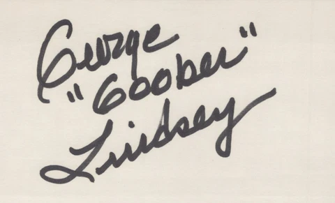 George Goober Lindsay (Andy Griffith Show) signed 3x5 card Vintage Cover