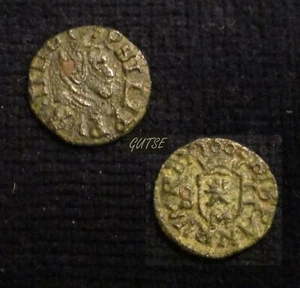 SPAIN, 52-FELIPE IV, 2 MARAVEDIS 1663, MADRID S, XC 1460, VF, VERY SCARCE. - Picture 1 of 1