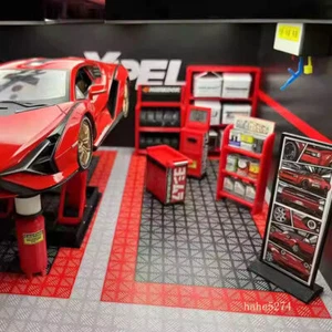 9 Teile 1/18 Garage Reparatur Modell Werkzeug Set Werkstatt Szene Diorama Modell Zubehör - Bild 1 von 24