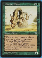 Dirtcowl Wurm Tempest NM Green Rare Artist Signed MTG CARD (ID# s2225) ABUGames