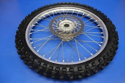 2008 08-16 CRF450X CRF250X Front Wheel Center Hub 21" Rim Spokes Tire Tube - Image 1 of 4