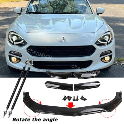For Fiat 124 Spider 17-20/ 500L 14-20 Front Bumper Lip Splitter Spoiler Body Kit - Image 1 of 4