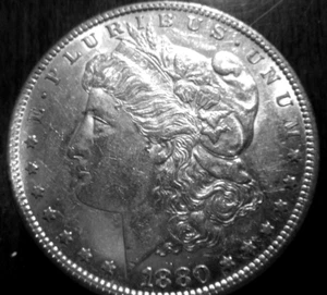 1880-S Morgan Silver Dollar $1 Uncirculated - Picture 1 of 4