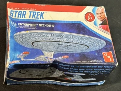 AMT Star Trek U.S.S. Enterprise 1701-D (Snap) 1:2500 Scale Plastic Model Kit New - Image 1 of 4