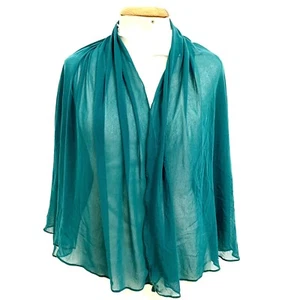 JEAN PAUL GAULTIER GREEN RECTANGLE Polyester scarf  60/72 in MADE IN ITALY #A38 - Picture 1 of 4