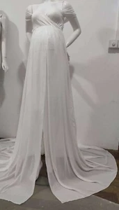 Pregnant Women Long Dress Maternity Jumpsuit Stretchy Gown Skirt For Photo Shoot - Picture 1 of 23