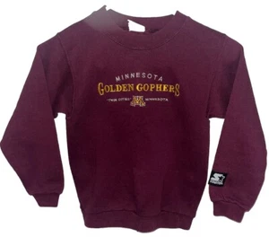 Youth (5-6) Vintage Made in USA 90s Minnesota Golden Gopher Starter Crewneck - Picture 1 of 4