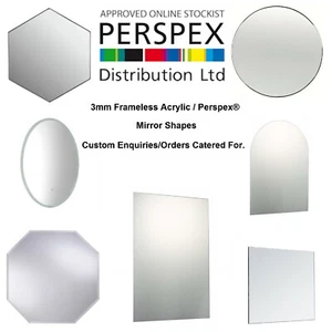 Frameless Perspex® Acrylic Mirrors Contemporary Shaped Silver Plastic Mirrors - Picture 1 of 14