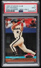 1991 Topps Stadium Club Members Only Jeff Bagwell PSA 9 MINT Rookie RC HOF