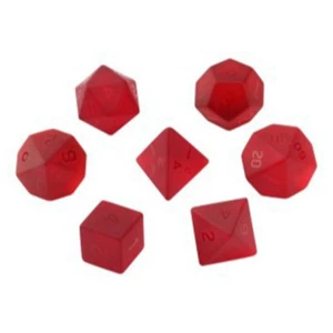 Juego de dados DND de piedras preciosas rojas con caja, mazmorras y dragones, dados para juegos DND 7 piezas - Imagen 1 de 8