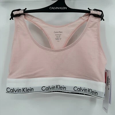 Bralette inalámbrico moderno de algodón sin forro de Calvin Klein talla XS rosa muslo de ninfa Foto 1 de 4