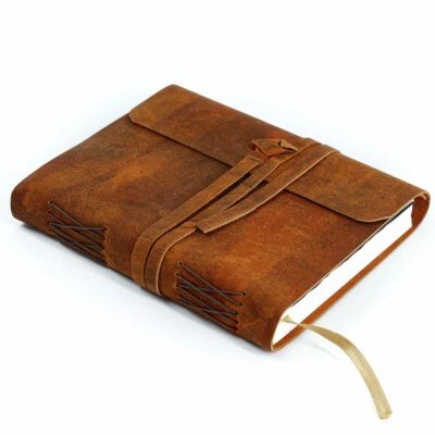 Handmade Leather Journal/Unlined Paper/Writing Notebook Diary/gift for men/women - Image 1 of 4