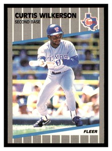 1989 Fleer #535 CURTIS WILKERSON Texas Rangers ~D6E