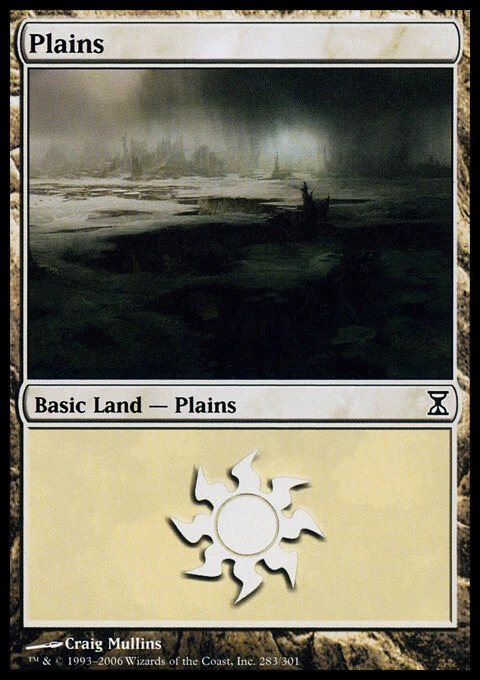 Plains (283) - Foil ~ Moderately Played Time Spiral MTG Magic UltimateMTG Land C - Image 1 of 1