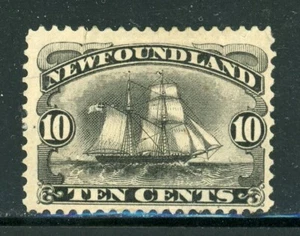 NEWFOUNDLAND 59 SG54 MH 1894 10c black Schooner CV$145 - Picture 1 of 2
