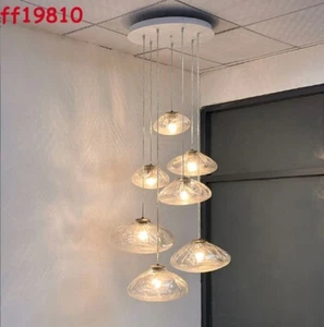 Modern Cloud Glass Light Pendant 7 Lights Shades Chandelier Ceiling Lamp Fixture - Photo 1 sur 5