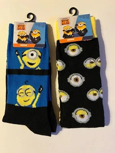 NEW! ILLUMINATION ~ "DESPICABLE ME4" CREW SOCKS SIZE 10-13 ~ 1 or ALL ~ 1+ SHIP - Picture 1 of 7