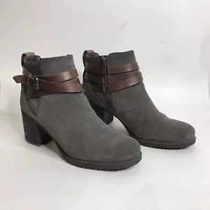 Stivaletto Sam Edelman donna Hannah grigio scamosciato con cintura alla caviglia tacco grosso taglia 8 - Foto 1 di 12