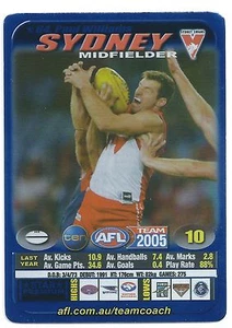 2005 Teamcoach Blue Star Premium Prize Card (84) Paul WILLIAMS Sydney - Picture 1 of 1