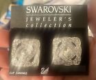 Swarovski Earrings Clip On Crystals Jewelers Collection NWT