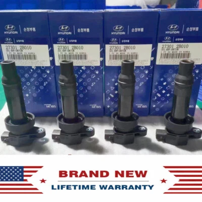 4x Bobina de encendido OEM 27301-2B010 para Hyundai 2010 2011 Kia Soul 1.6 L4 UF636 Foto 1 de 4