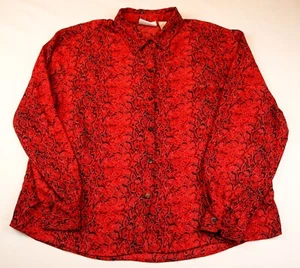 Liz Claiborne Blouse Womens XL LizSport Animal Print Button Up Long Sleeve - Picture 1 of 3