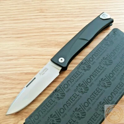 LionSTEEL Thrill Folding Knife 3" Bohler M390 Steel Blade Black Aluminum Handle - Image 1 of 4