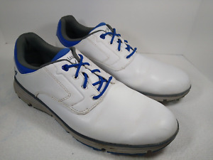 Callaway Men's White Oxford Golf Shoes Size 11 D Blue Accent Color Logo Comfort