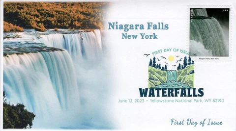 23-155, 2023, Waterfalls, First Day Cover, Digital Color Postmark, Niagara Falls Cover